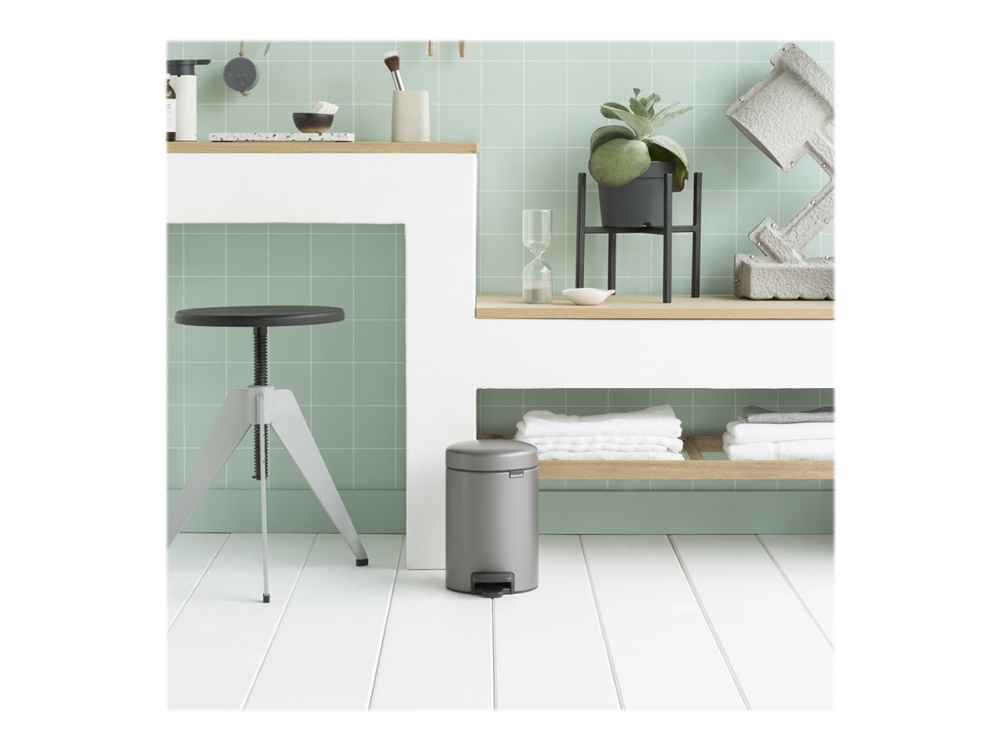 Brabantia 113246, 3 L, Rund, Platin, Kunststoff, Terrasse, 16,8 Cm