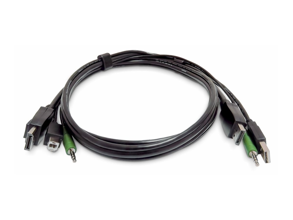 StarTech - Kabel til tastatur / video / mus (KVM) - TAA-kompatibel - USB Type A, 3,5 mm audiostik, DisplayPort (han) til USB Type B, 3,5 mm audiostik, DisplayPort (han) - 91 cm