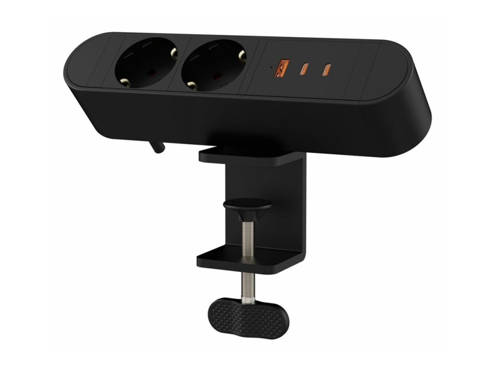 Microconnect - Steckdose (Klemmbar) - 5 / 9 / 12 / 15 / 20,3 V - 67 Watt - Eingang: Strom Cee 7/7 - Ausgang: 5 (2 X Cee 7/7, Usb, 2 X Usb-C) - 1,8 M