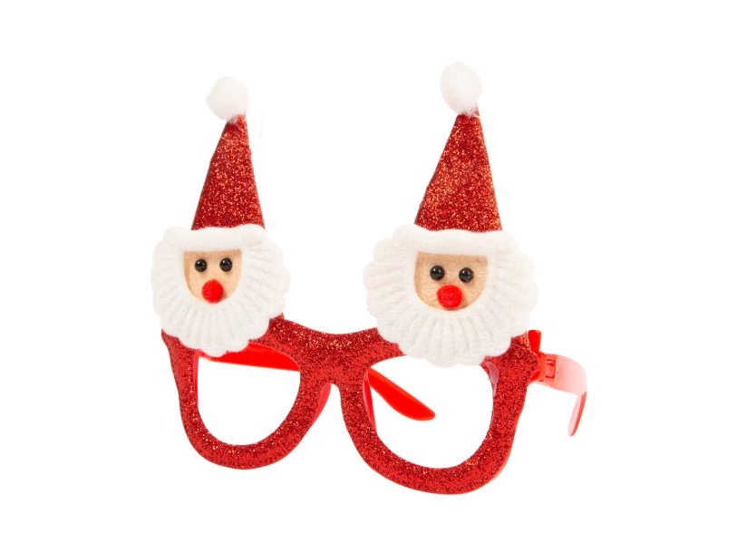 Glitter Santa Brille