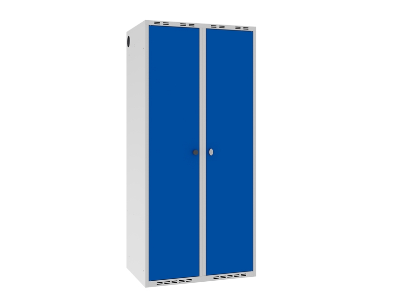 Garderobenschrank Poc, Flachdach Und Blaue Türen