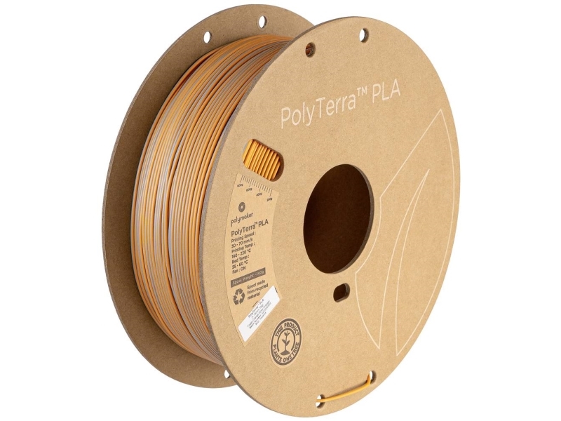 Poly Filament Polymaker Polyterra Pla Dual Foggy Orange 1 75Mm 1Kg - Grey-Orange}