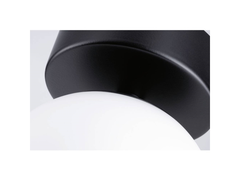 Paulmann Loftslampe Gove Led Loftslampe Til Badeværelse 5W 400Lm 3000K Ip44 230V Sort / Metal / Glas