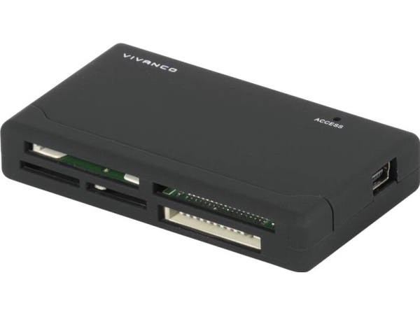 Vivanco Vvcardreaderk, Mmc, Ms Duo, Ms Micro (M2), Ms Pro Duo, Memory Stick (Ms), Microsd (Transflash), Minisd,..., Schwarz, Usb 2.0, 1 Stück, 236 Mm