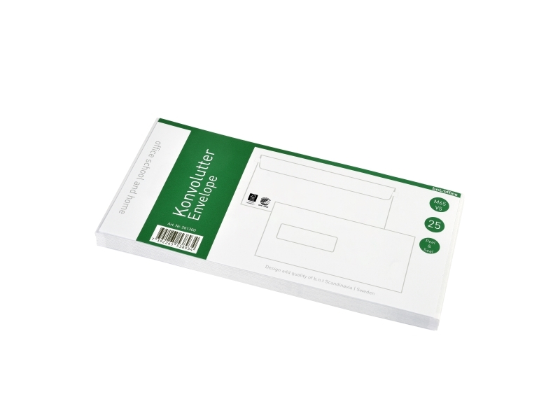 Kuvert M65 m/rude 90g Peel &amp Seal 110x220mm 25st/förpackning | Papper & Emballage - Kuvert & påsar - Kuvert | GameStuff