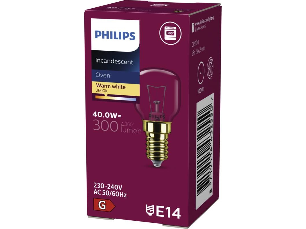 Philips 924103544402, 40 W, E14, Varmvitt, 300 LM, 2600 K, 360° | N - A | GameStuff
