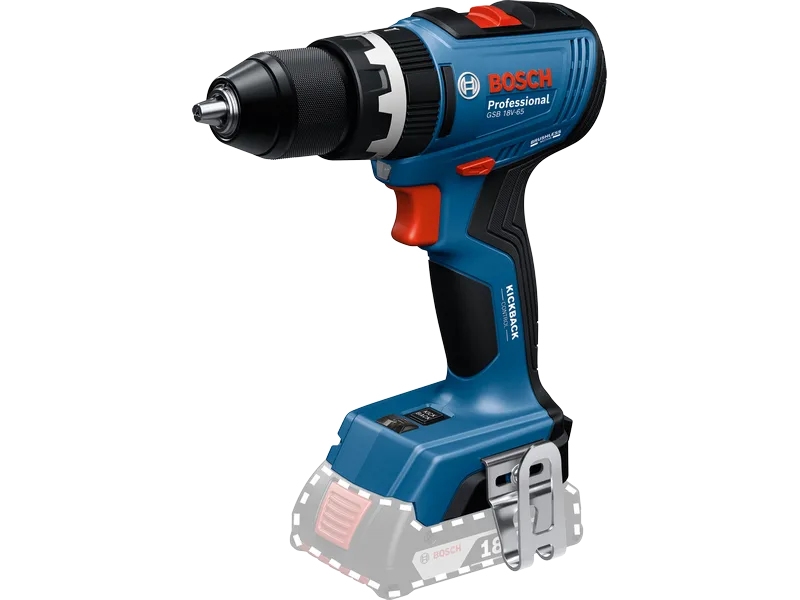 Bosch GSB 18V-65 Professional, Slagnøgle, Pistolhåndtag, Borepatron til hurtig frigivelse, Blå, Tyskland, 27000 rpm - SOLO