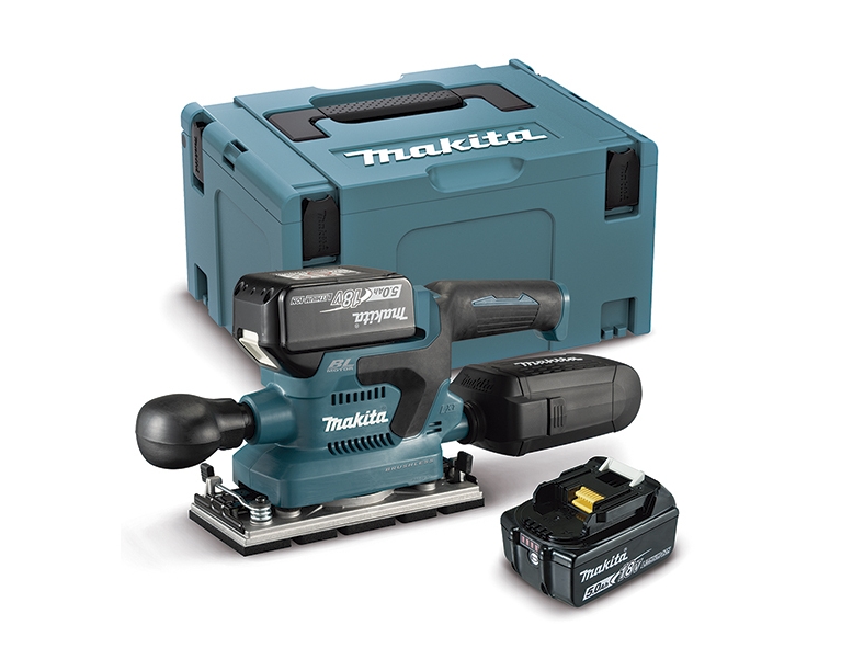 MAKITA.OSCILLAR SANDER 18V 93x185mm DBO380RTJ 2x5Ah | Elverktyg - DIY - Akku Verktyg - Slipmaskin | GameStuff
