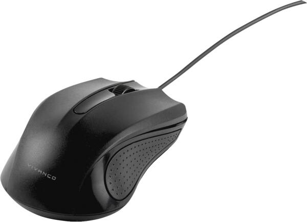Vivanco Vvitmousecabk, Beidhändig, Optisch, Usb Typ-A, 1000 Dpi, Schwarz