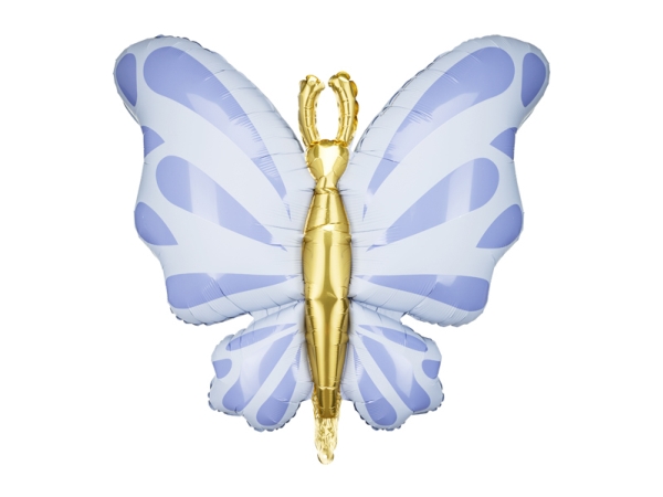 PartyDeco FB248-011, Leksaksballong, Folie, Blå, Guld, Butterfly, 830 mm, 1010 mm | Skola & Hobby - Festdekorera - Ballonger | GameStuff