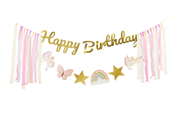 Einhorn Happy Birthday Banner