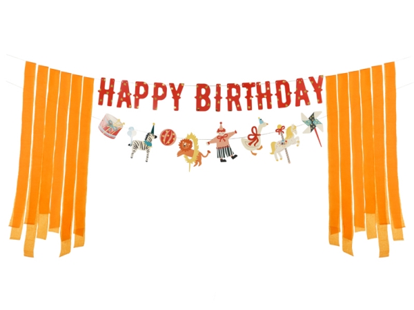 Partydeco Grl122, Fahnenbanner, Papier, Mehrfarbig, Abbildung, Geburtstag, Wand