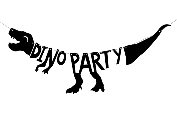 PartyDeco GRL40, Lippuviiri, Paperi, musta, Juhla, Seinä, 900 mm