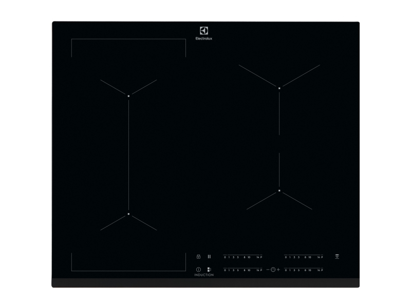 Electrolux 949 492 855, Sort, Indbygget, 60 Cm, Zone Induktionskogeplade, 4 Zone(S), 4 Zone(S)