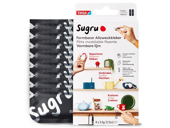 Tesa Tesa Sugru Formbar Universalklæber 3 Sort/Hvid/Grå