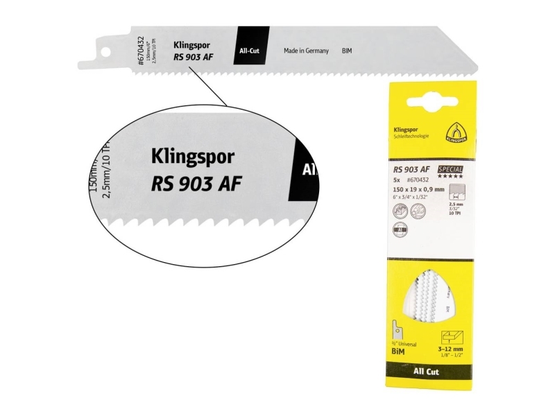 Klingspor 670362 sticksågblad såglängd 180 mm 5 st | Elverktyg - Sågblad - Tigersågblad | GameStuff