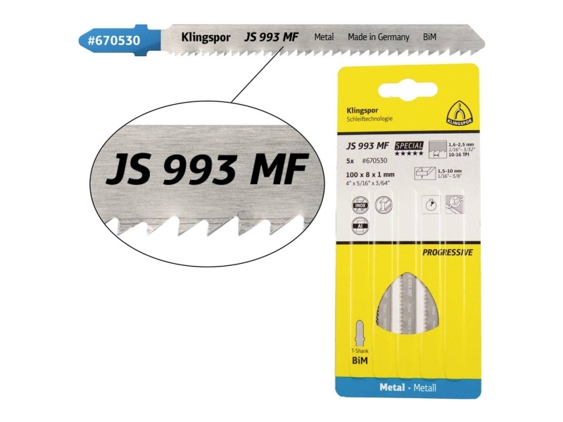 Klingspor 670530 Stiksavsklinger 5 Stk