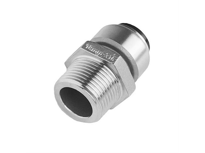 Roth overgang 15 x 1/2" nippel, indstikfittings i rustfri stl