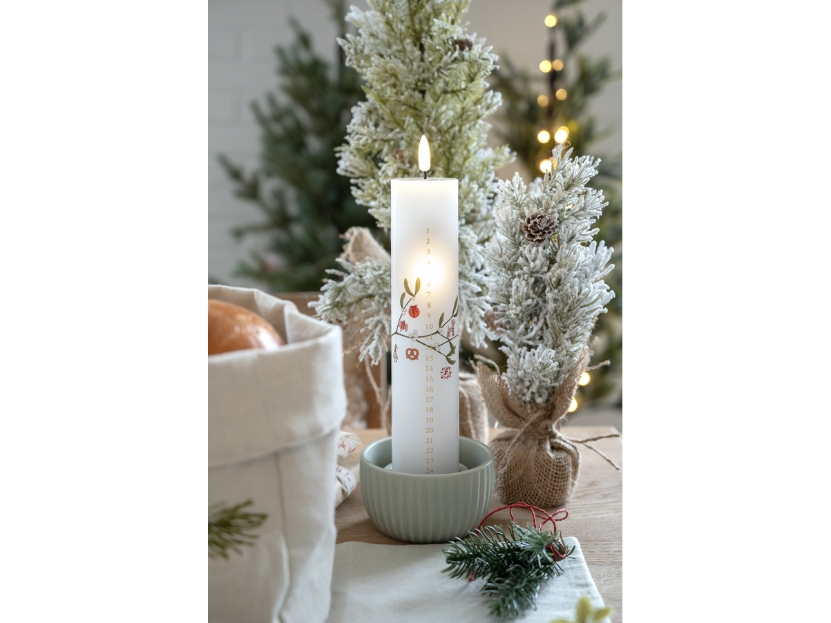 Det Gamle Apotek Kalenderlys m. led, h 24.5cm dia. 5cm christmas ornaments