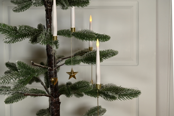 Det Gamle Apotek Led stearinlys inkl. holder h 15.2cm, dia. 1.5cm hvid, 6/colorbox