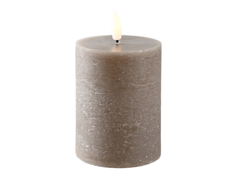 Det Gamle Apotek Led vokslys, h 10cm, dia. 7,5cm, brun, ekskl. 2xaa batteri