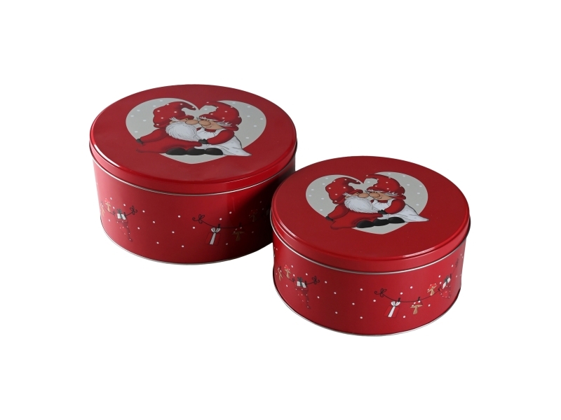 Det Gamle Apotek kakburk, h 8,6/7,7 x dia 19,7/16,7 cm, 2/set, röd, nis family | Bostäder - Hemtextil - Kökstextilier | GameStuff