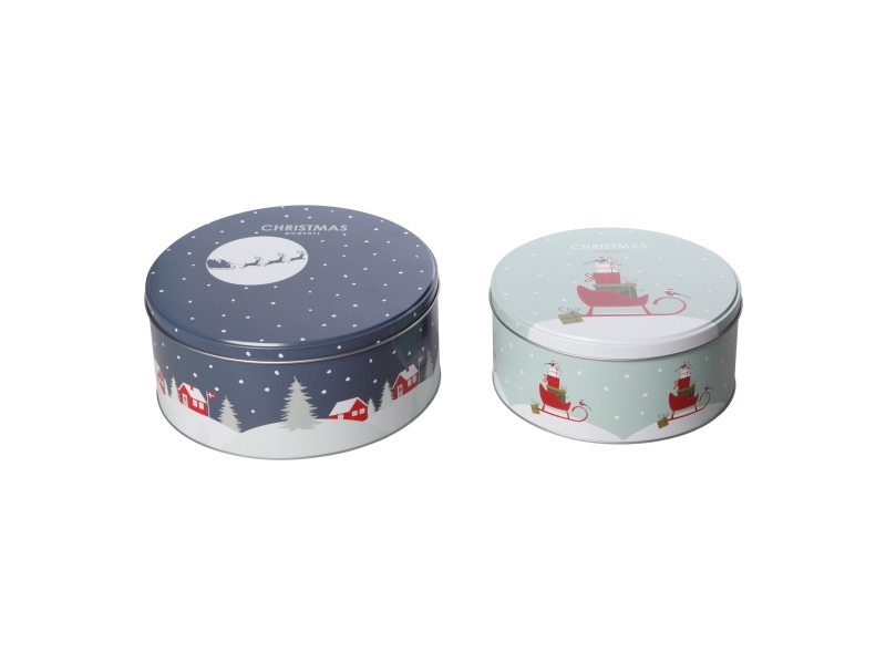 Det Gamle Apotek kakburk, h 8,6 cm, Ø 19,7 cm, 2-pack, blå, christmas moments, moder | N - A | GameStuff