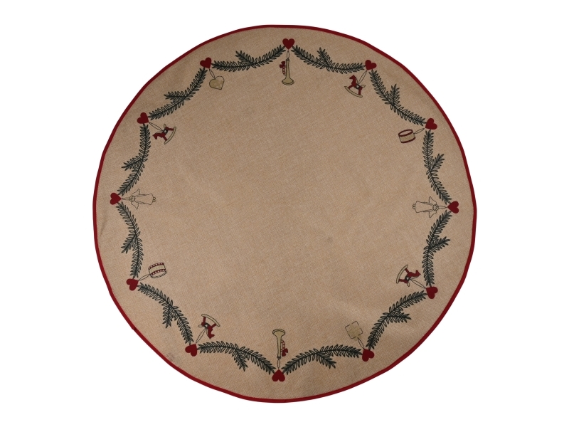 Det Gamle Apotek Joulupuuhahuopa, läpimitta 100cm, klassinen joulu, ruskea