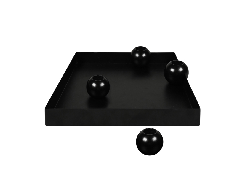 Det Gamle Apotek Adventsljusstake, h 3 cm, b 25 cm, d 25 cm, 1/förp., svart | N - A | GameStuff