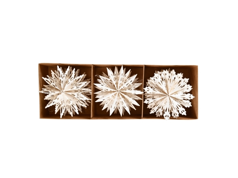 Det Gamle Apotek Stern Zum Aufhängen, Dia. 10Cm, 9/Set, Weiss