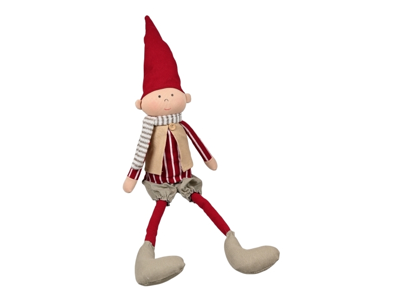 Det Gamle Apotek Elf, h 60cm, b 15cm, d 6cm, röd, nordisk tomtenisse | N - A | GameStuff