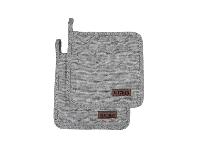 Det Gamle Apotek Grytlapp, b 20cm, grå, oeko-tex, 100% bomull, 2/set | Bostäder - Hemtextil - Kökstextilier | GameStuff