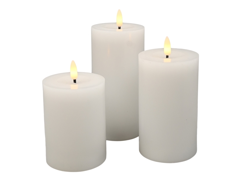 Det Gamle Apotek Led stearinlys sæt h 10/12.5/15 x dia. 7.5cm  og remote  4/colorbox