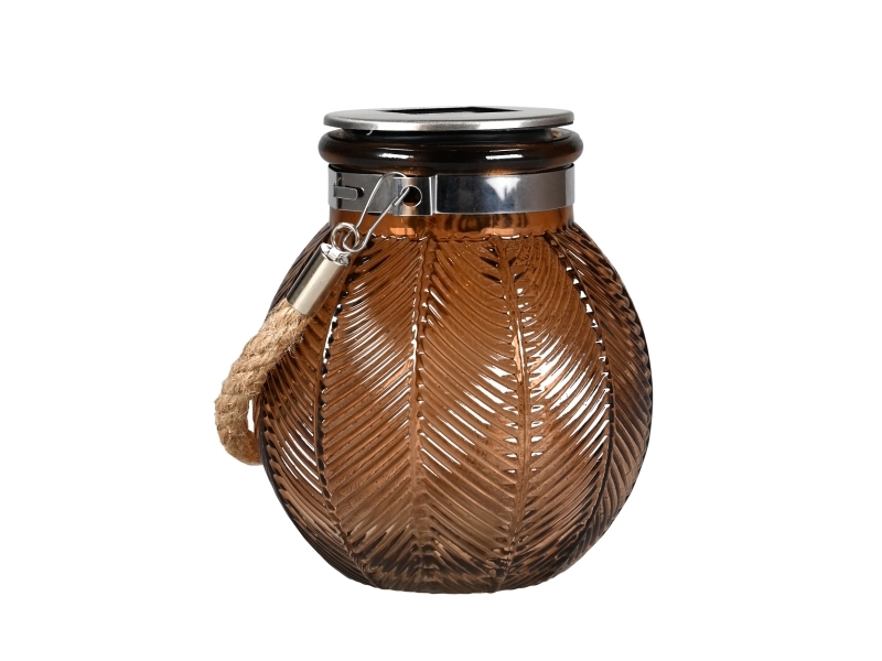 Det Gamle Apotek solcellslykta h 12,5 cm dia. 10,5 cm 1/färgbox brun | N - A | GameStuff