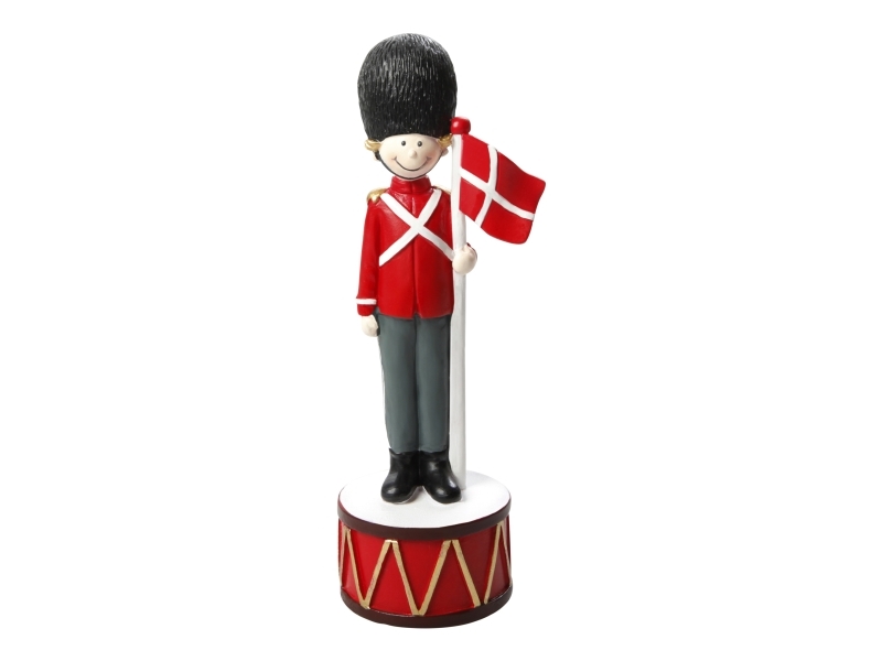 Det Gamle Apotek Soldat Med Flagge, Nostalgischer Soldat, H 14Cm, Ø 5Cm, 1/Karton, Rot