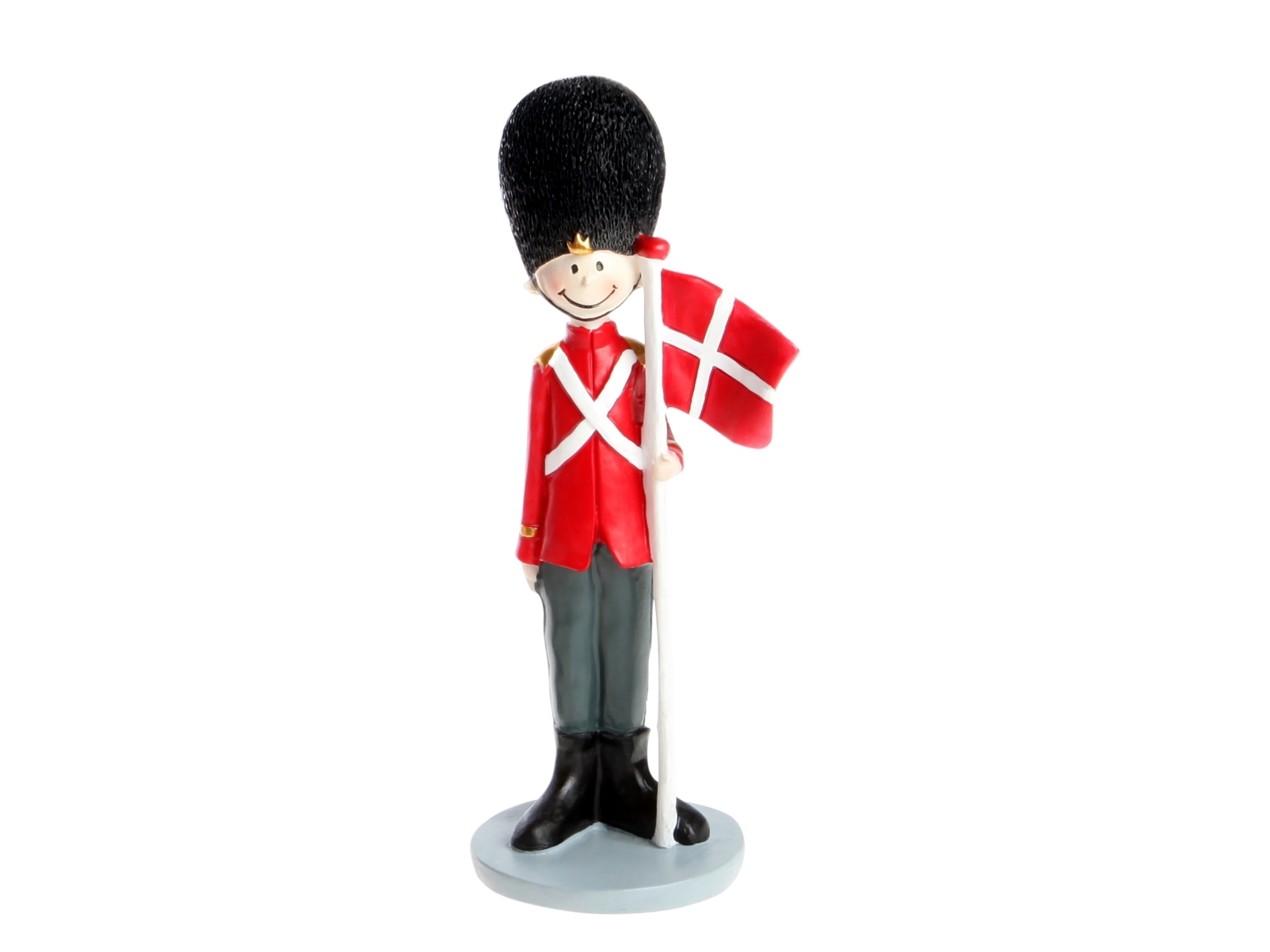 Det Gamle Apotek soldat med flagga, h 13,5 cm, dia. 4,5 cm 1/färgbox, röd | N - A | GameStuff
