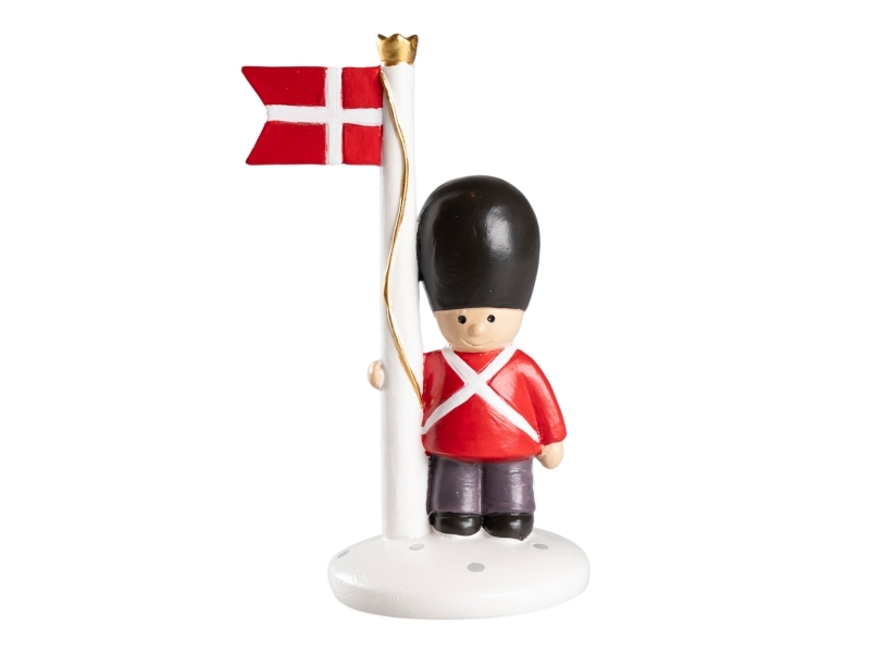 Det Gamle Apotek Soldier with flag, h 12.7cm, 1/colorbox, rød, g