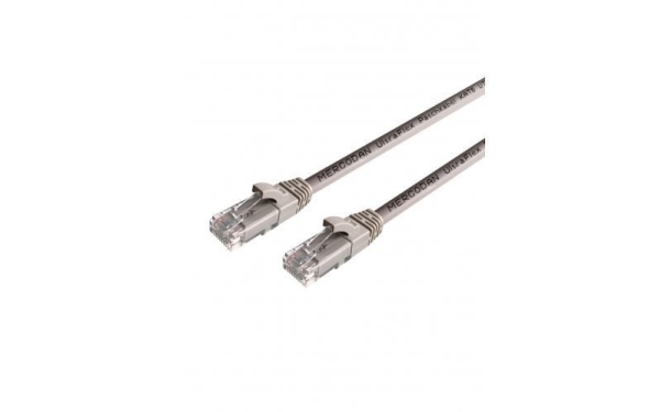 Mercodan Ultraflex Patchcord Cat6 Utp, 1,5 M, Grå, Lszh Halogenfri, Awg26, Kobber, Fluke-Testet, 1,5 M, Cat6, U/Utp (Utp), Rj-45, Rj-45