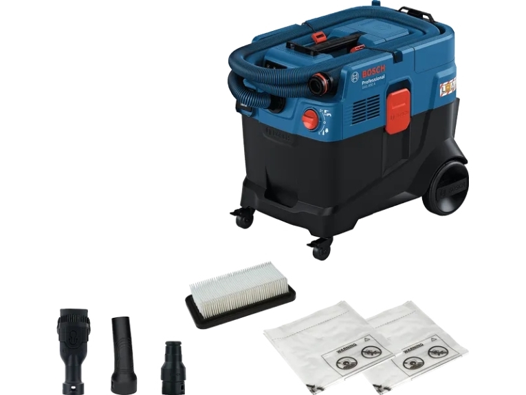 Bosch Gas 400 A Professional, 1200 W, Zylinder-Vakuum, Trocken&Nass, Kombi, 40 L, Filterung