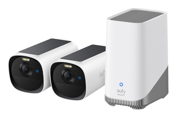 Eufy eufyCam E40 2-Cam Kit + HomeBase S380, IP-sikkerhedskamera, Udendørs, Kabel & trådløs, Væg, Sort, Hvid, Kugle (form)