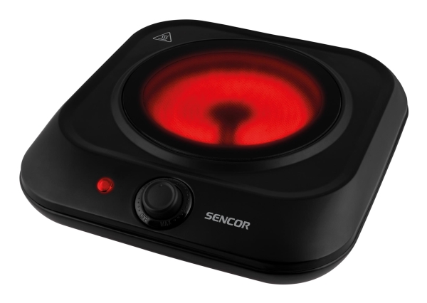 Sencor SCP 1763BK, Keittolevy, musta, Rotaatio, Metalli, Yläosa edessä, 0,9 m