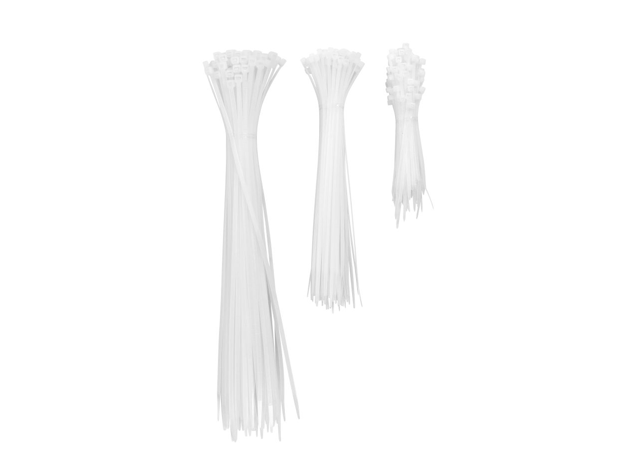 Gör det med millarco® Kabelremsor 300 st. vita. | Rutter och fästanordningar - Kabelbuntar | GameStuff