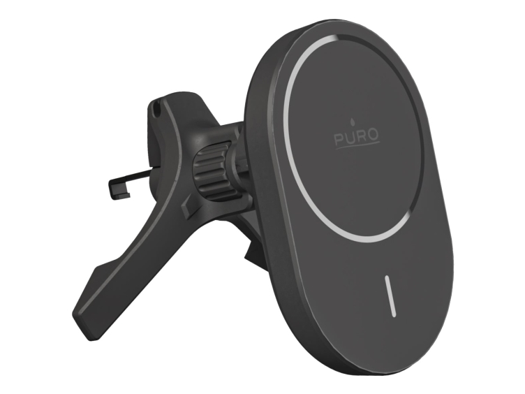 Puro Bilholder Med Qi2-Oplader, Kompatibel Med Magsafe - Sort