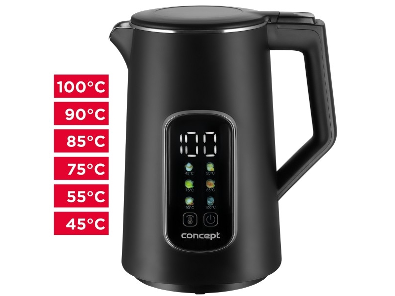 Elektrischer Wasserkocher Mit Temperaturregelung 1,7 L Rk3385