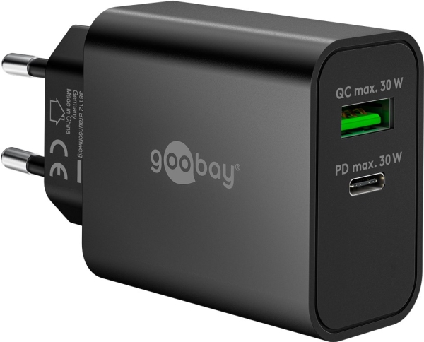 Goobay 75335, inomhus, AC, Svart | Datortillbehör - Laddare & Batterier - Nätaggregat adaptrar | GameStuff