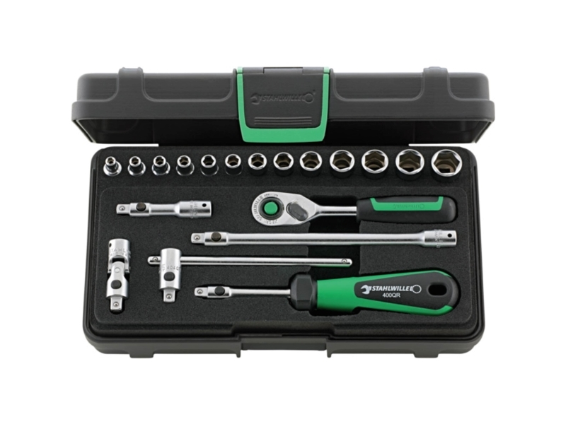 Stahlwille 40/13/6QR KN Topnyckelsats 1/4 (6,3 mm) med 19 delar 96011180 | Verktyg & Verkstad - Handverktyg - Nycklar och toppar | GameStuff