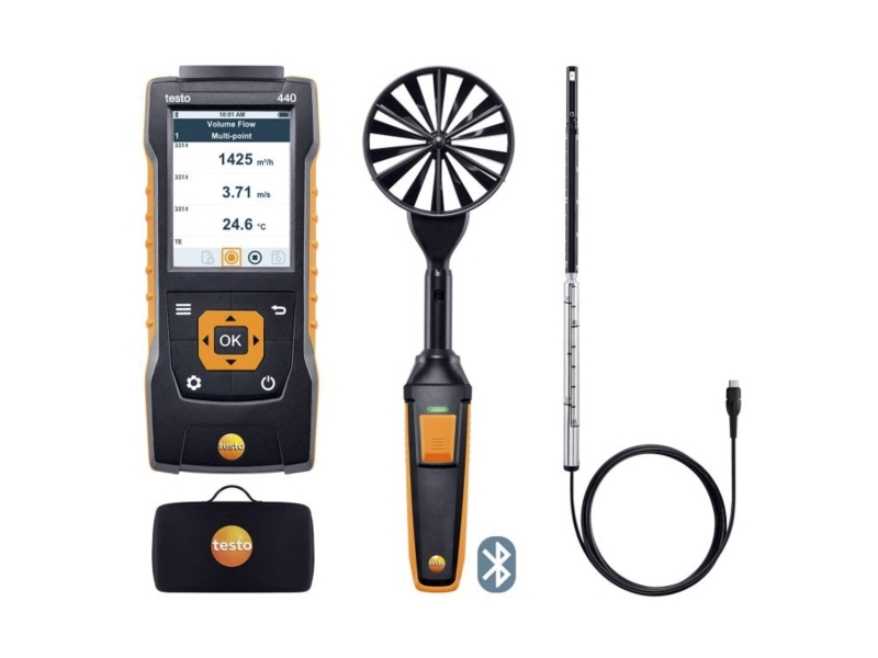 0563 4406 testo 440 Strömungs-Set 1 med Bluetooth (0563 4406) | EL Artiklar - Verktyg för EL - Mätutrustning för miljö | GameStuff