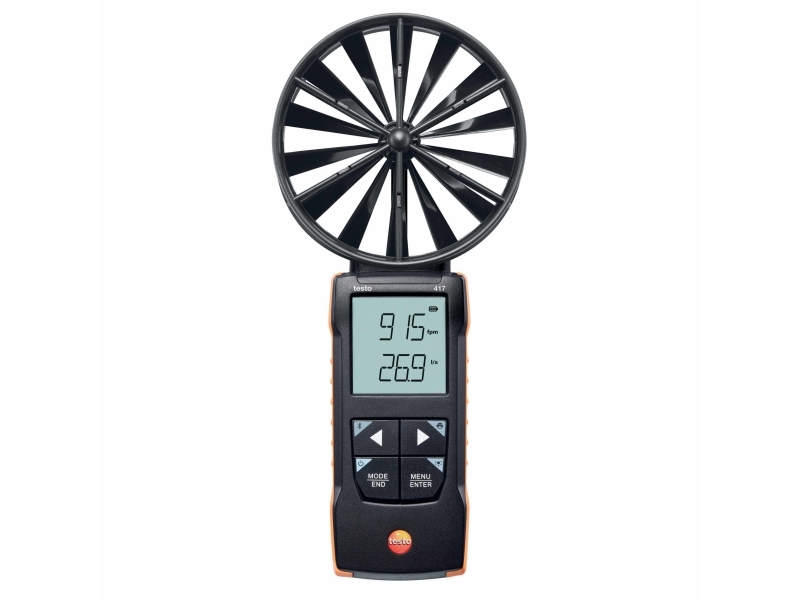 BUHL &amp BØNSØE Testo 417 kit 1 med Ø100 mm vingehjul, Ø200 mm måletragt, 330x330 mm måletragt og App-tilslutning. | EL Artiklar - Verktyg för EL - Mätutrustning för miljö | GameStuff