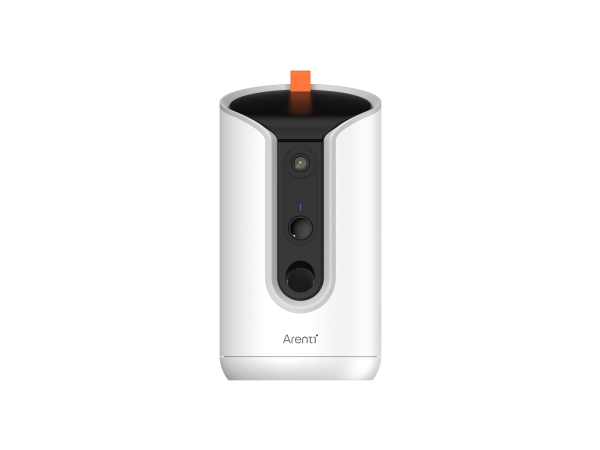 Arenti Petcam1t Indoor Wifi Haustierkamera & Futterspender, Ip-Sikkerhedskamera, Indendørs, Trådløs, Amazon Alexa & Google Assistant, Skrivebord, Hvi