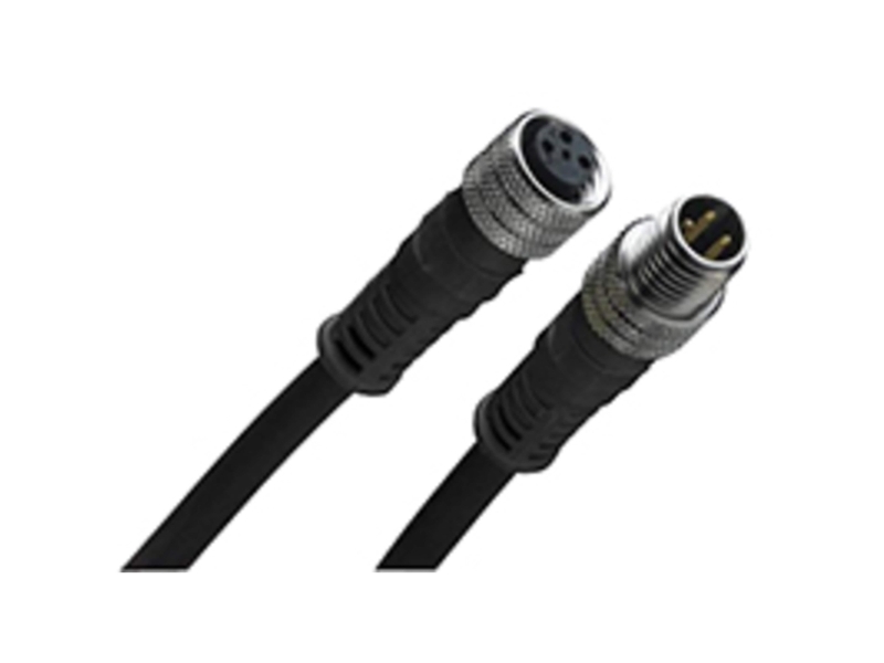 Molex Straight Female 4 Way M12 To Straight Male 4 Way M12 Sensor Actuator Cable, 600Mm